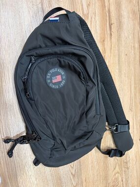 U.S. Polo Assn. Black Sling Backpack Belt Bag